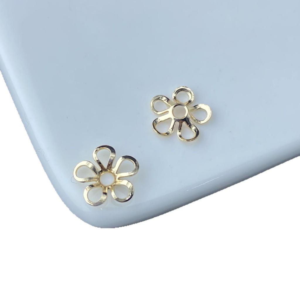 Five-Petal Flower Calyx Crystal Beads for DIY Jewelry and Accessories