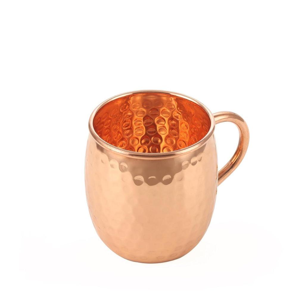 Copper Mule Mug, Handcrafted Shiny Moscow Mule Beer Mug Cup, Cocktail Serveware, , Drinks, & Gifts, Best for Parties (500 ml) Set of 8
