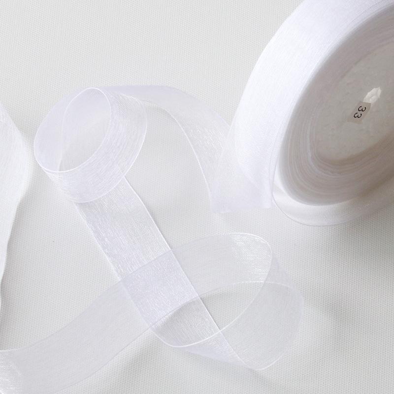 Handmade Hair Tie DIY Gift Packaging Materials Flower Ribbon Chiffon Ribbon Organza Silk Colorful Ribbon Ribbon Bow DIY Flower Handmade