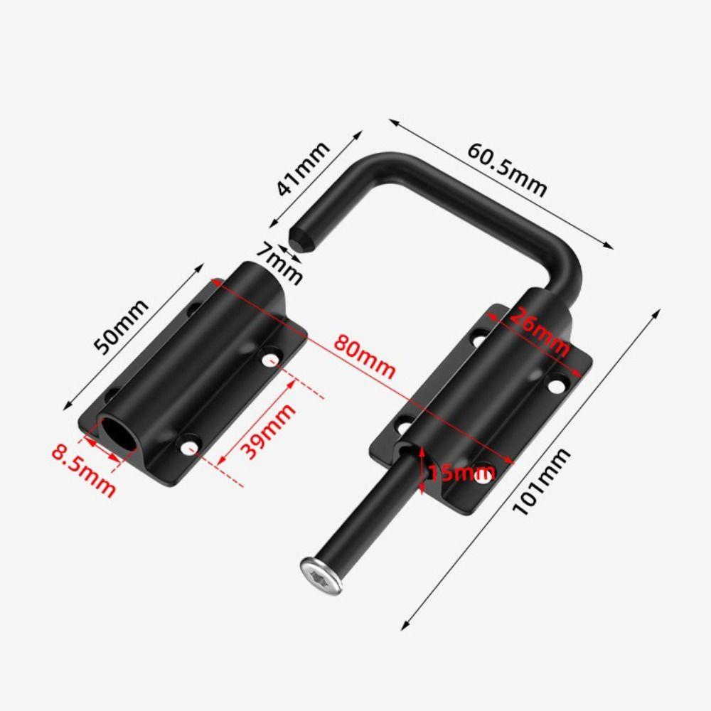 Safety Aluminum Alloy Door Latch Lock Non Perforated 90/180 Degree Gate Latch Anti Unisex Universal Door Buckle Home Hardware