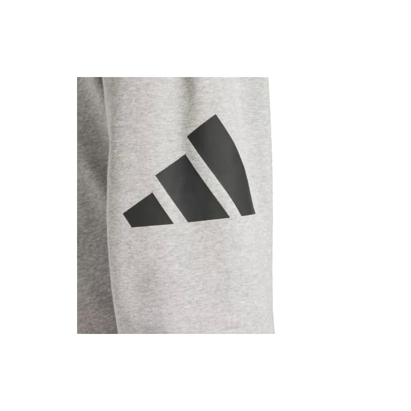 Adidas Essentials BL Sweatpants for Men, Medium Grey Heather/Black (JE8969), Size L