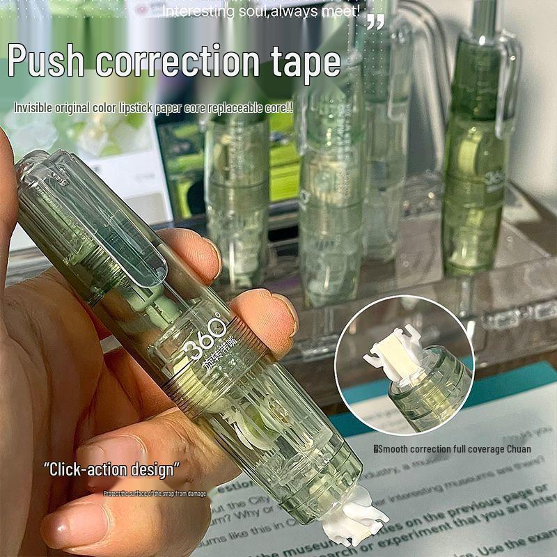 Gradient Color Correction Tape for Students - Replaceable, Transparent, Push-Button Design