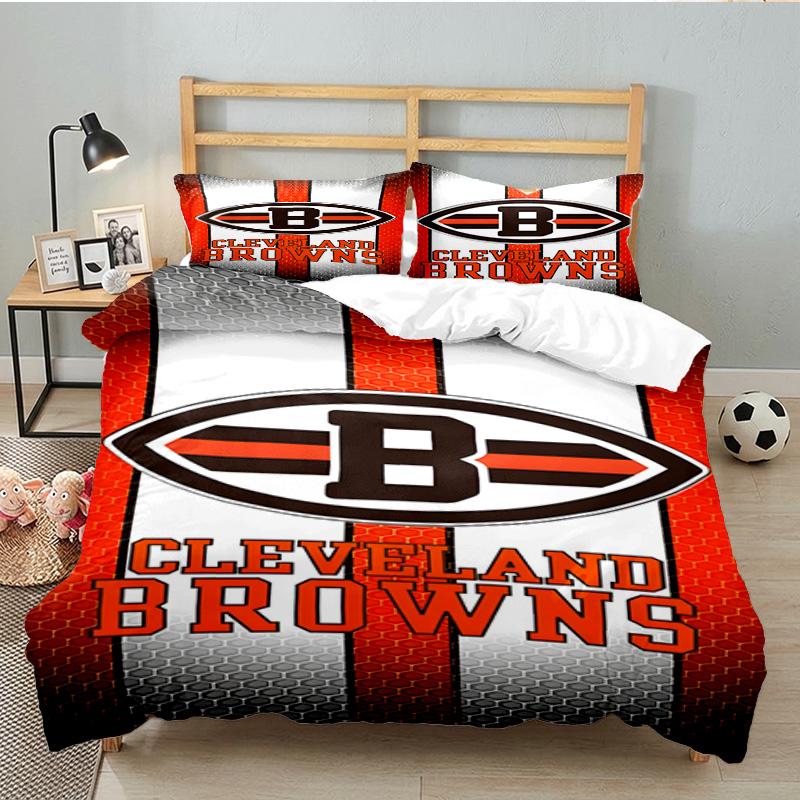 Cincinnati Browns Legacy Bedding Set 3pcs, High Quality Bedding Set Including 1pc Duvet Cover And 2pcs Pillowcases for Bedroom, Dormitory Gift