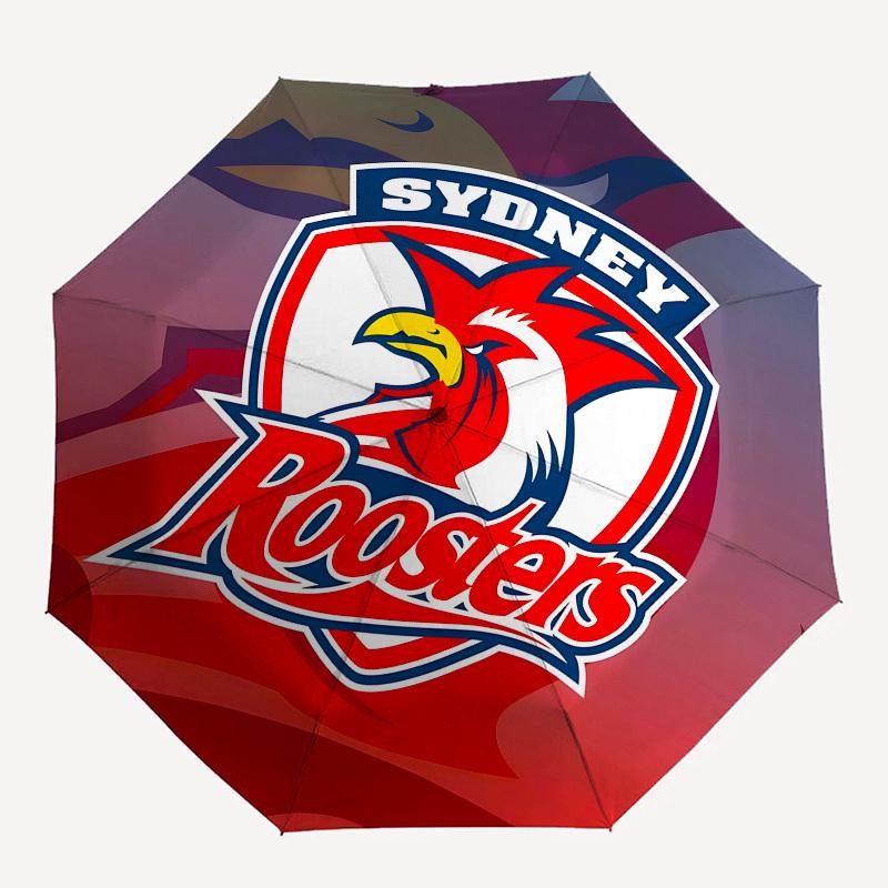 Sydney Roosters, Logo Automatic Opening and Closing, 8 rib Structure Portable Umbrella, Suitable for Men and Women in All Seasons  Perfect G