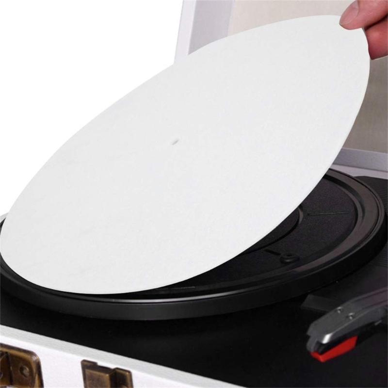 Wool Felt Slipmat for Vinyls Records Players, 12inch AntiStatic Turntables Mats with Enhances Bass and Noise Reductions