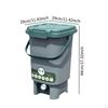 Compost Bin and Handle, Garbage Home Food Waste Bin, Bucket for Balcony, Outdoor,