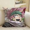 Lucy Anime FFairy Tail Natsu Square Sofa Pillow Cover Solid Color Living Room Home Decor Cushion Case