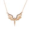 Wish Jewelry, Creative Diamond-Encrusted Angel Prayer Guardian Angel Wings Ladies Necklace