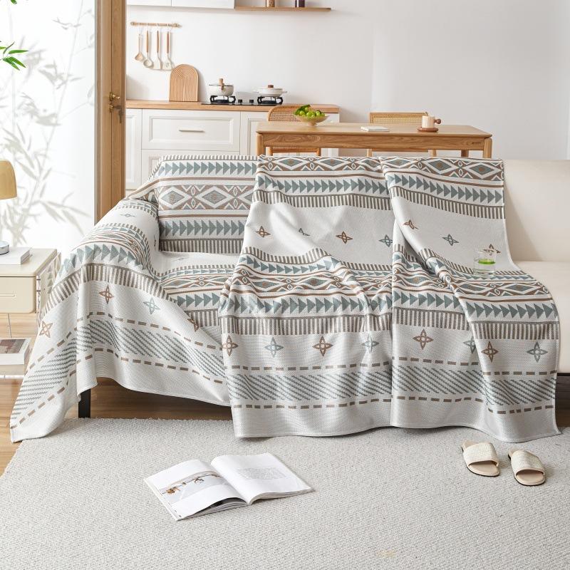Summer Cool Ice Silk Sias Sofa Towel Full Covered Anti-Slip Sofa Slipcover Living Room One Piece Sofa Blanket