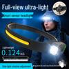 Rechargeable Silicone Adjustable COB Headlamp for Running, Cycling, and Camping