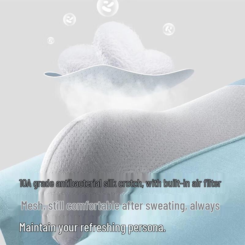 Langsha Men's 10A Antibacterial Ice Silk Boxer Briefs