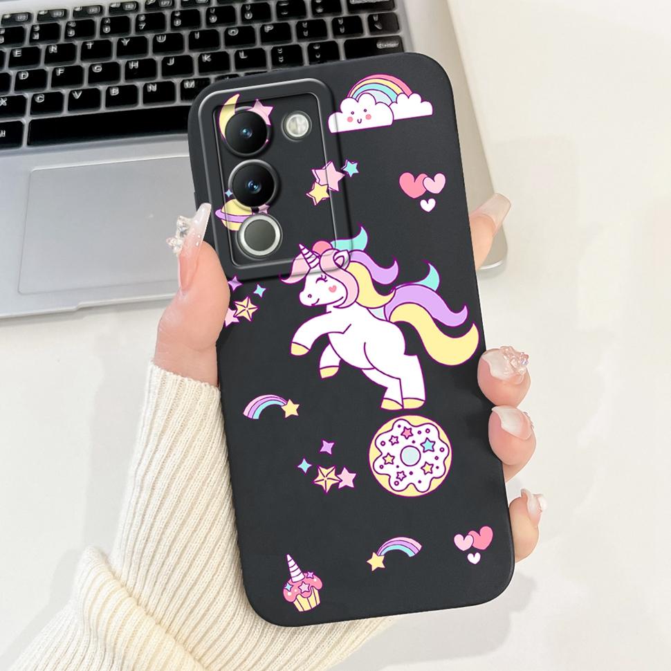 For Vivo Y200 Casing V2307 Stylish Sunflower Cartoon Girls Cover Case For Vivo Y 200 V29E V 29E Y200 5G Soft Fundas Capa 6.67"
