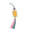 Song Dynasty Brocade Calligraphy Cardboard Pendant & Ripe Xuan Paper Bookmark - Chinese Fortune Car Ornament DIY Gift