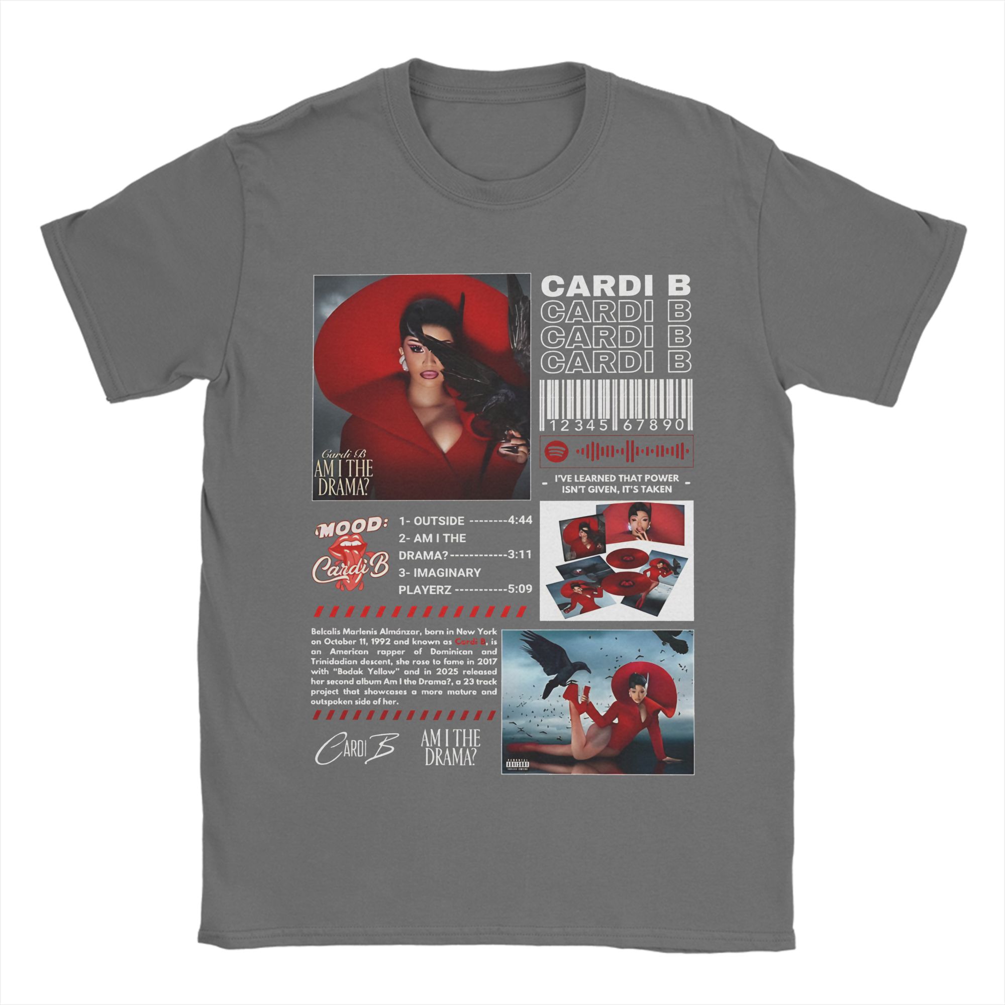 

Unisex Women TShirts Cardi B Am I The Drama 2026 Art Leisure Tee Shirt Short Sleeve T Shirt O Collar Clothing New Arrival S
