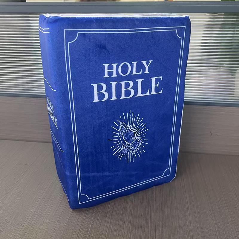 Bible Verse Pillow Cozy Faith Bible Pillow Christian Home Decor Bible Pillow Book Plush Throw Cushion Realistic Design for Sofa