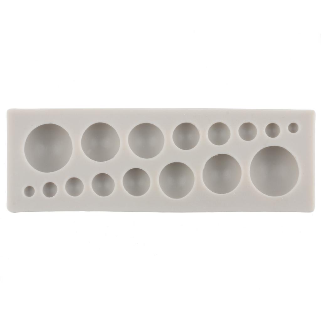 Pearl Fondant Mould Ball Pearl Semi Sphere Chocolate Silicone Moulds For Cake Decorating Cupcake Topper Candy Gum Paste Polymer Clay Moulds