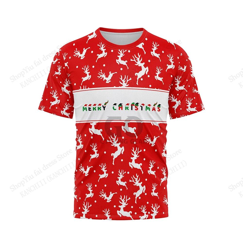 Sommer Mænds 3D Printet Rund Hals T-shirt Jule Udklædning