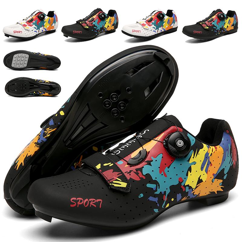 Cyklistické tenisky Mtb s botami Muži Karbon Sportovní Speed Bike Boty Ženy Mountain Racing Flat SPD Silniční cyklistická obuv
