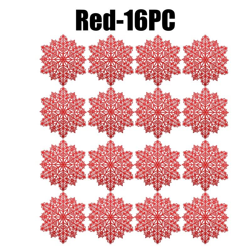 Holiday Snowflake Table Mats Christmas Vinyl Place Mats for Dining Table Wedding Decorative Kitchen Table Mats