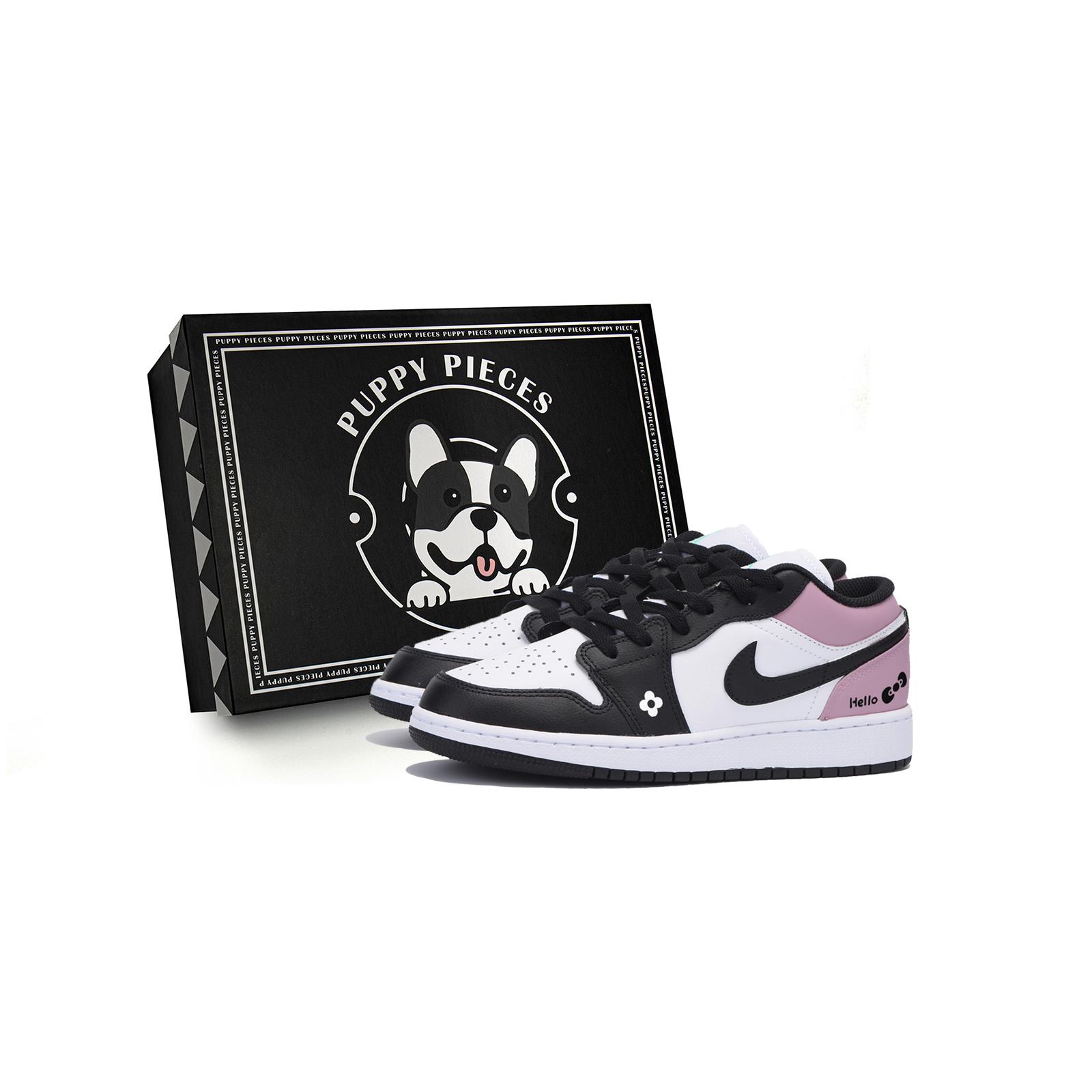 

Jordan Air Jordan 1 Sweet, Cool, And Vintage, Special Shoe Box Low top Vintage Basketball Shoes Men s White Pink 553558-131(Team85-AS-BOX) 44