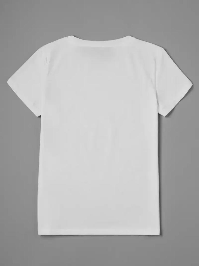 Cute Short Sleeved T-Shirt Casual Clothes Printed Women's Fashionable O-Neck Summer Top T-Shirt Lemon Pattern Beach Travel T-Shi