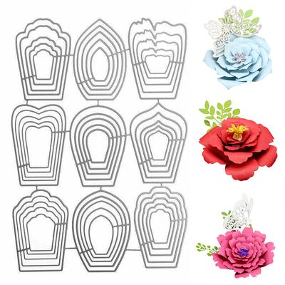 Metal Convenient Flower Dies Craft Cutting DIY Cutter Petals Nesting Die Set Stencils Embossing