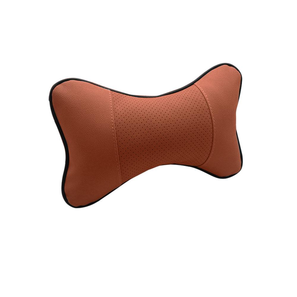 Car Seat Headrest Covers Car Leather Breathable Safety Pillow Auto Car Universal Head Neck Rest Pillow Pad For Car Travel Pillow