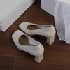 Internet Celebrity Explosion High Sense Black Work Shoes Women's Korean Version of Professional High Heels Light Mouth Thick Heel Square Head 