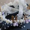 Fairy Pearl & Golden Leaf Floral Headband for Children & Brides