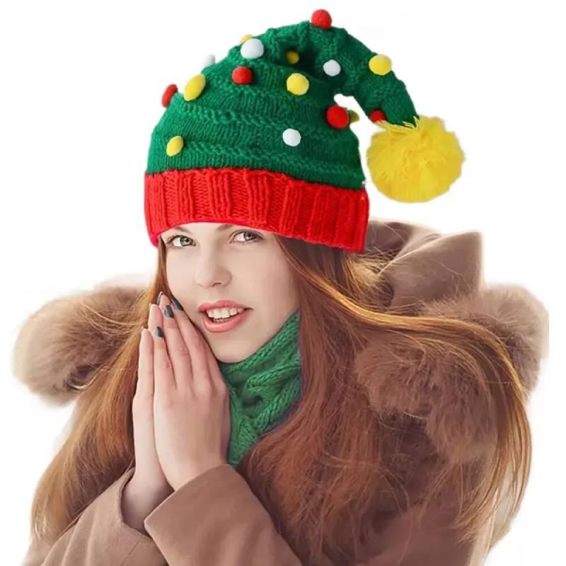 Winter Tree Christmas Beanie Knitteds Fashion Fabric Extra Warm Hatsupplies