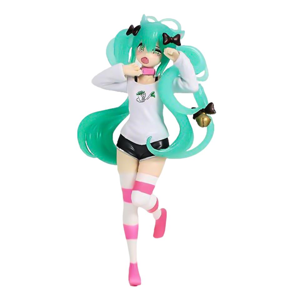 Vocaloid Star Cat Ear Short Sleeve Pajama Hatsune Figure MIKU Scenery Miniature Animation Beautiful Girl Table Decoration Piece Present