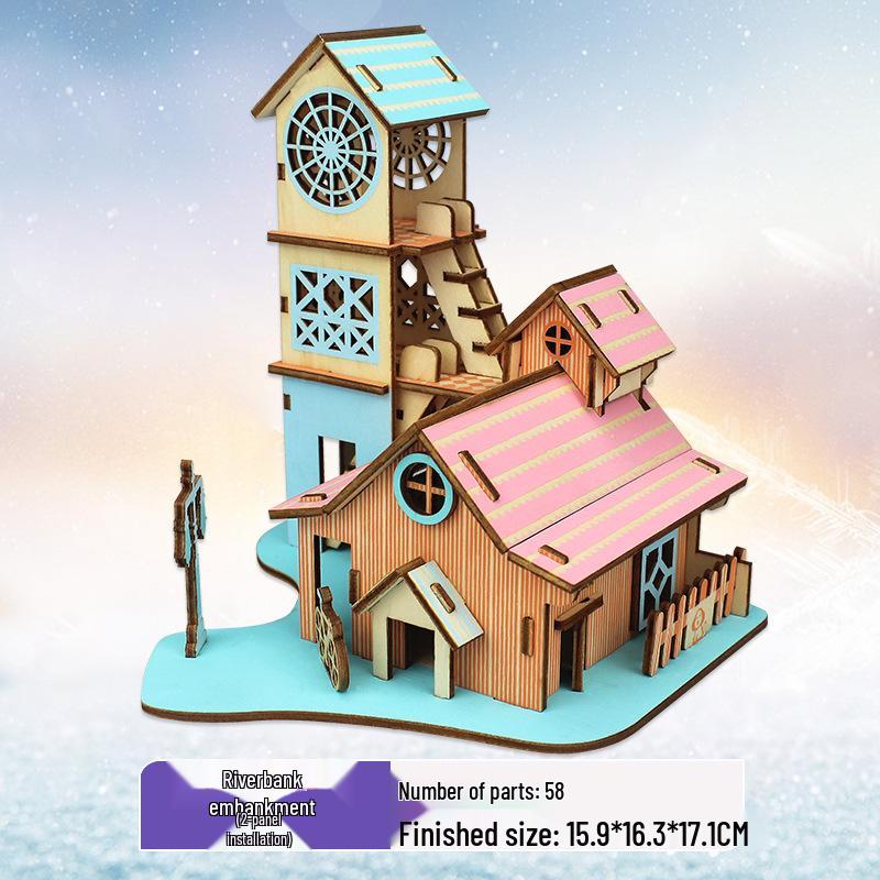 

3D деревянная головоломка-комплект для детей и взрослых - развивающая игрушка и подарок