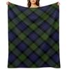 Gunn Clan Family Tartan Cross Pattern Throw Blanket Retros Large Luxury Brand Designers Blankets