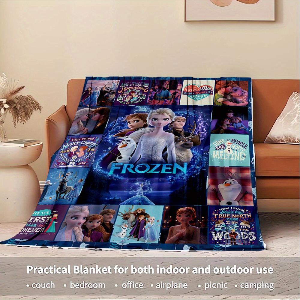 1pc Flannel Frozen Elsa Anna Olaf Kristoff Sven Sofa Throw Blanket Bed Coverlet Gift Home Decor Winter Wonderland Movie Poster