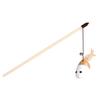 Cat Toys, Wooden Handles, Cat Teasing Sticks, Elastic Ropes, Cotton and Linen Cloth, Feather Bells, Interactive Cat Toys, Cat Teasing Toys