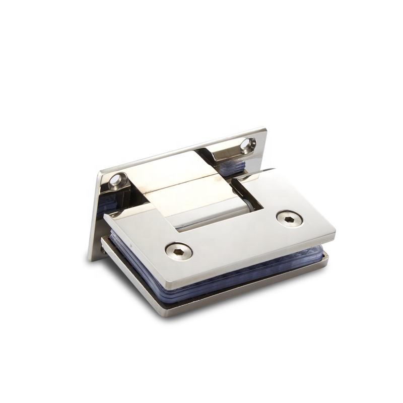 Shower Hinge SS 201 304 316 Stainless Steel Satin  Head Polished Finish 90 Degree Glass Door Hinges for Bathroom