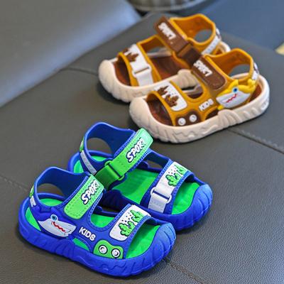 Men's Baby Sandals, Summer New Style, Exposed Toe, Fashionable, Breathable, Toe Covering, Beach Shoes, Baby Soft Soled, Anti Slip, Toddler Shoes