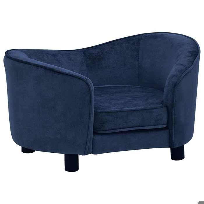 Canapé pour chien - vidaXL - 69x49x40 cm - Bleu - Peluche - Intérieur
