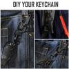 [KeyUnity] KM13BK Titanium Key Ring Connector 360 Degree Rotation Titanium Car Key Holder for Men Smart Key Anti-Loss Small Lightweight with Key