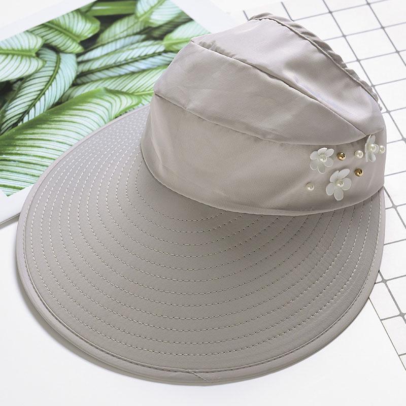 Women Sun Hat Beach Hat Wide Brim UV Protection Casual Visors Foldable Cap For Outdoor Foldable Breathable Cap