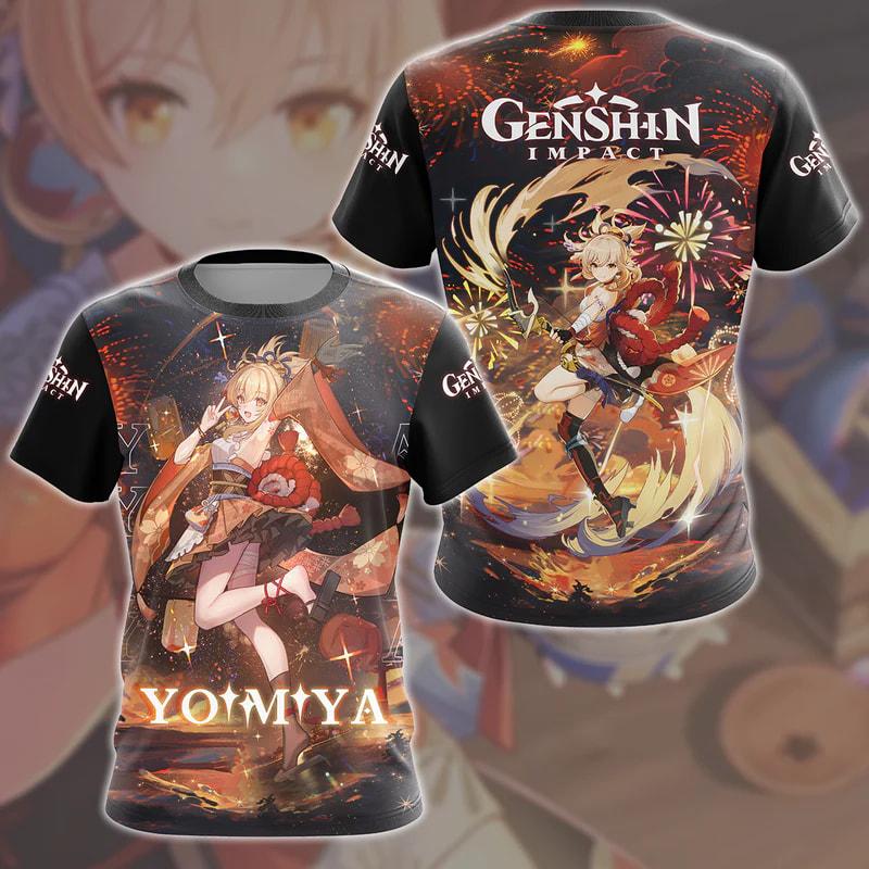 New Game Genshin Impact All Roles Anime T-shirt 3D Print Kids Cosplay Cartoon Tee Men/Women Short Sleeve Tshirt Harajuku Y2k Top