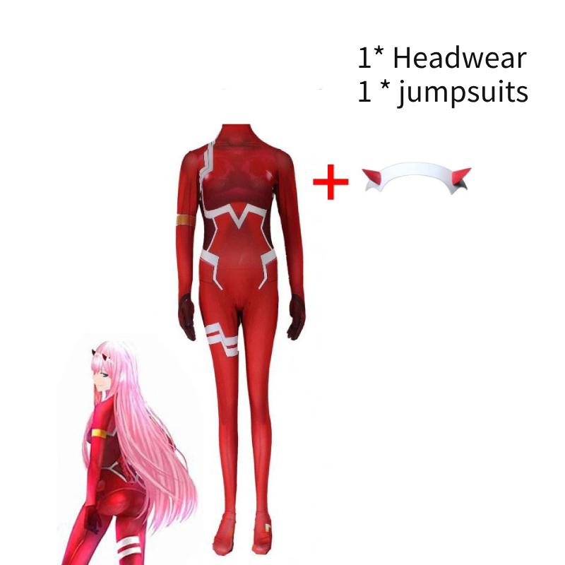 

Косплей-костюм In Darling Franxx Zero Two 02, комплект костюма девушки-кролика, боди Bodysuit,XL