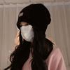 Korean Style Fleece Wool Skullies Thickened Warm Wool Cap Soft Letter Pullover Hats  Keep Warm
