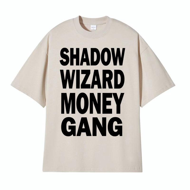 Joeyy Shadow Wizard Money Gang Stampa Lettere Magliette Divertenti Y2K Meme Maglietta Uomo Donna Moda Casual 100% Cotone Maglietta Top