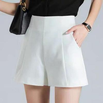 Black High-Waist Wide-Leg Shorts for Women - Slim, Casual, Versatile Spring/Summer Wear