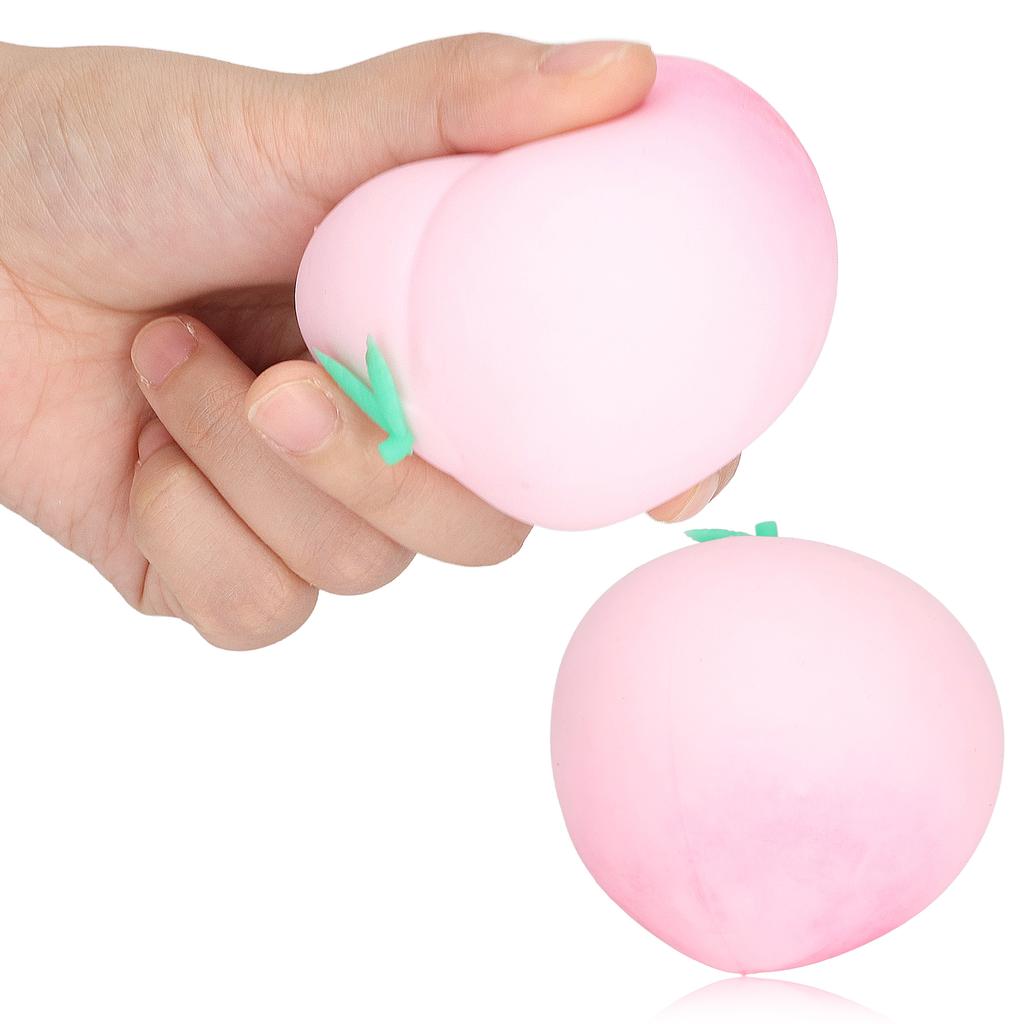 Peach Squeeze Ball Elastic Relieve Anxiety Fruit Stress Ball Toy for Women Men Kids Pink
