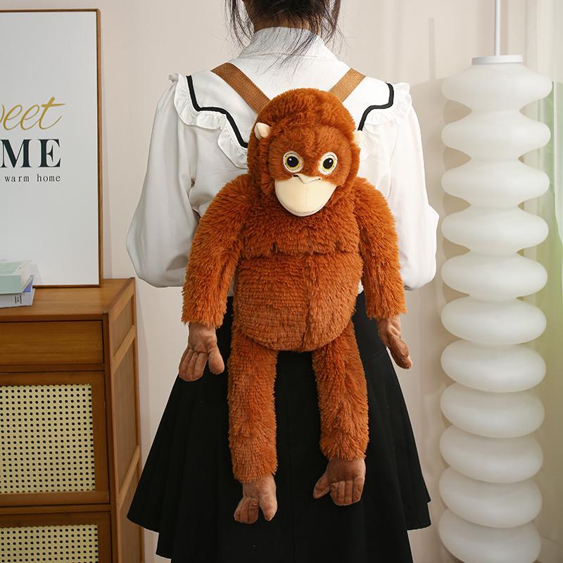 Scimmia Orangutan Giocattolo Bambola Super Morbida Peluche Borse Animali Giocattoli di Peluche Decorazione Anime Cartoni Animati Regali di Compleanno per Bambini Ragazze Cuscino