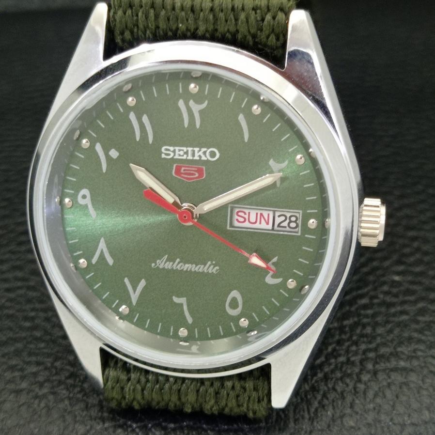 MONTRE HOMME AUTOMATIQUE JAPAN SEIKO 5 RÉVISÉE 6309A CADRAN VERT ARABE a427344-2 QRL-a427344