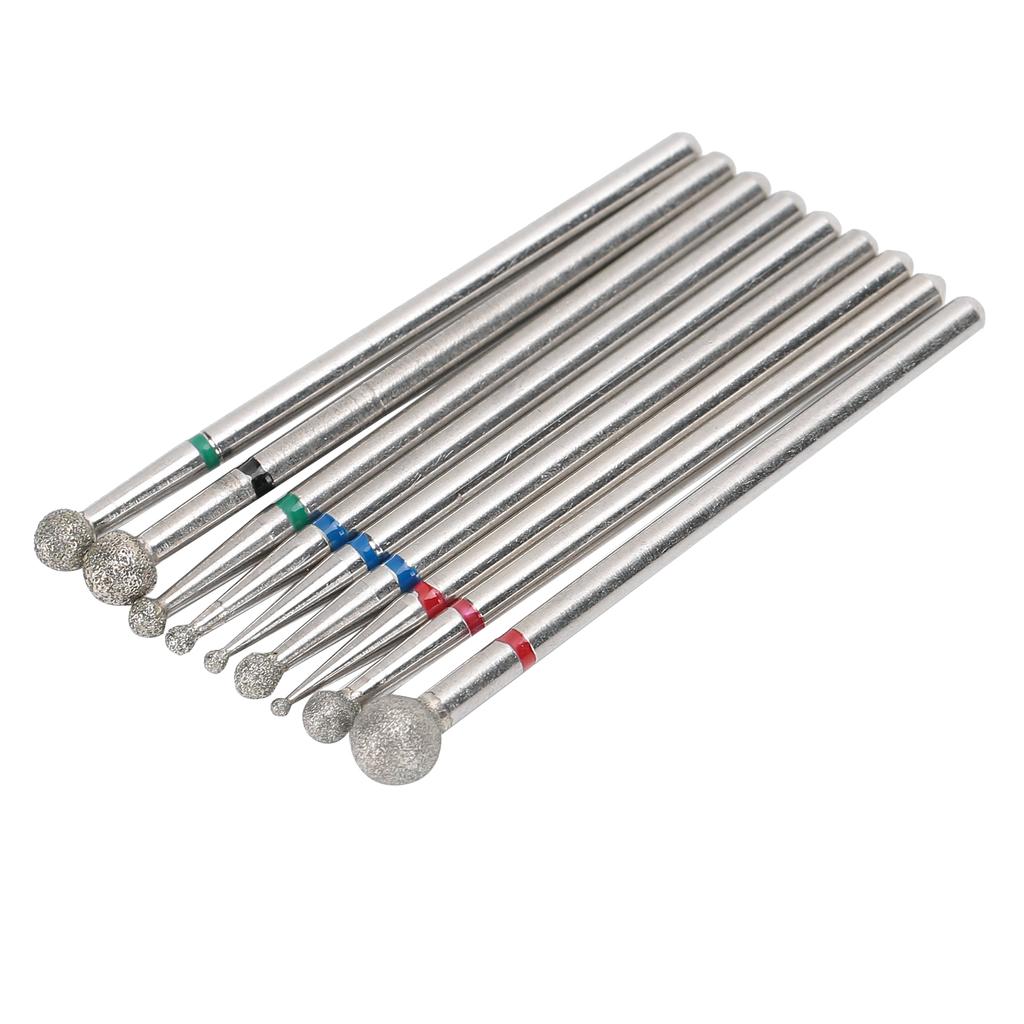 9pcs Nail Drill Bits Emery Nail Polishing Grinding Sanding Head Manicure Milling Cutter Bit