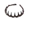 Sweet and Cool Leopard Print Spiked Wavy Hairband for Fluffy Face Wash and Hair Compression, Anti-slip Headband
